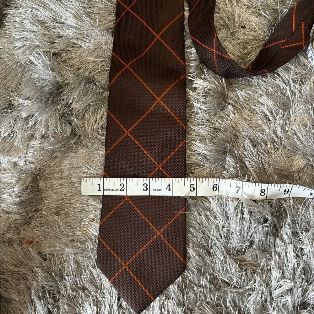 VINTAGe logo dress suit tie horse striped accessory brown orange y2k Burberry
